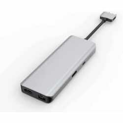 Networx Dual-USB-C-Multiport-Hub MacBook M1/M2 2x HDMI/USB-C/A/Ethernet grau