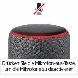Amazon Echo 3rd Generation Smarter Lautsprecher Bluetooth Alexa Stoff grau