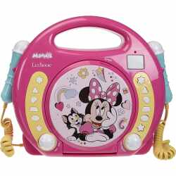 Lexibook Disney Junior Minnie Maus CD-Player 2 Mikrophone Kopfh&ouml;reranschluss rosa