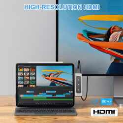 Hyper Drive Media 6-in-1 USB-Dockingstation USB-C HDMI spacegray