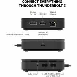 Belkin Connect Thunderbolt 3 Dock Thunderbolt-Dockingstation 4K bei 60 Hz schwarz