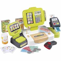 Smoby - elektronische Supermarktkasse XL - Spielkasse mit Taschenrechnerfunktion, Licht- und Soundger&auml;uschen und viel Zubeh&ouml;r