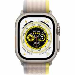 Apple Watch Trail Loop S/M 49mm Smartwatch-Armband Nylon gelb beige