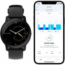 Withings Move Fitnessuhr Activity Tracker Smartwatch 38 mm mit GPS schwarz