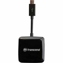 Transcend RDP9 micro USB Connector On-The-Go Kartenleseger&auml;t USB 2.0 schwarz