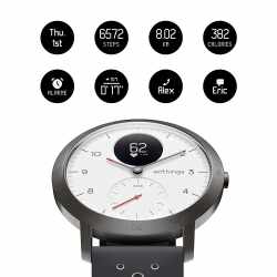 Withings Steel HR Sport Multi-Sport Hybrid Smartwatch GPS wei&szlig;