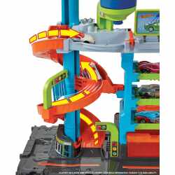 Hot Wheels City HDP05 - Mega Tower Auto-Waschanlage mit Farbwechsel-Effekt durch kaltes und warmes Wasser