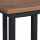 Relaxdays Beistelltisch 4 Rollen Tischplatte Holzoptik 60 x 50 x 35 cm braun/schwarz