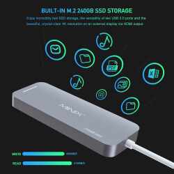 MINIX USB-C Multiport SSD Storage Hub 240GB NEO-Speicher grau