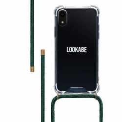 LOOKABE Necklace Case Tasche iPhone XR Handykette mit Handyh&uuml;lle gr&uuml;n
