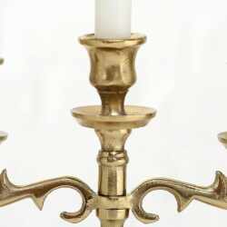 BOLTZE Kerzenst&auml;nder 3-flammig Kerzenleuchter Varas Metall gold