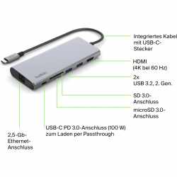 Belkin Connect USB-C 7in1 Multi-Adapter...
