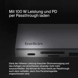 Belkin Connect USB-C 7in1 Multi-Adapter USB-Dockingstation HDMI silber