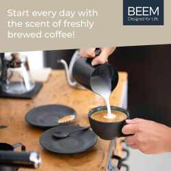 Beem Kaffeebereiter Set Pour Over 500ml&nbsp;4 Tassen Beton-Sockel schwarz edelstahl