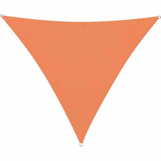 Lumaland Sonnensegel Polyester Dreieck 3 x 3 x 3 m Sonnenschutz UV-Schutz orange