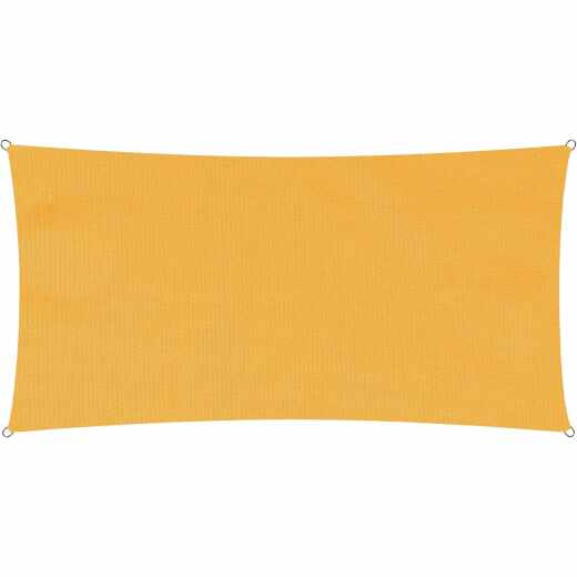 Lumaland Sonnensegel Polyester Rechteck 2 x 4 m Wasserfester Sonnenschutz gelb