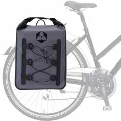 DoYourOutdoor Fahrradtasche 23 Liter 3in1 Hinterradtasche Gep&auml;cktr&auml;ger grau