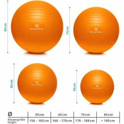 #DoYourFitness World Fitness Gymnastik-Ball Orion 85 cm orange