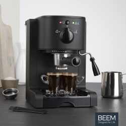 BEEM Siebtr&auml;germaschine Espresso Perfect II Ultimate Kaffeehalbautomat schwarz