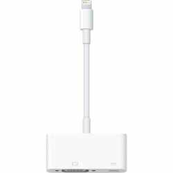 Apple Lightning to VGA Adapter Stecker Adapter f&uuml;r die Bildschirm-Wiedergabe wei&szlig;