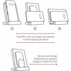 Twelve South PowerPic Mod Wireless-Charger f&uuml;r iPhone kabelloses Ladeger&auml;t schwarz