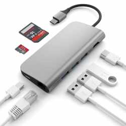 Satechi USB-C Multiport Adapter f&uuml;r Apple MacBook 4K-HDMI-Steckplatz space-grau