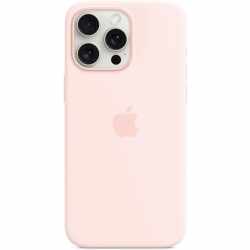 Apple iPhone 15 ProMax Silikon Case Schutzh&uuml;lle MagSafe Wireless Charging rosa