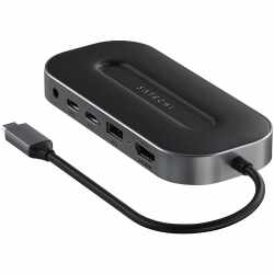 Satechi USB4 Multiport&nbsp; Adapter 2.5G USB-Dockingstation 8K HDMI Ethernet schwarz