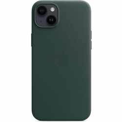 Apple iPhone 14 Plus Schurtzh&uuml;lle Leder Case MagSafe MPPA3ZM/A Back Cover gr&uuml;n