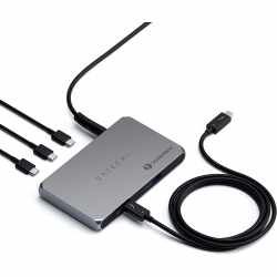 SATECHI Thunderbolt 4 Slim Hub 5-in-1, Aufladen &uuml;ber USB C 60W, 8k 4K Display