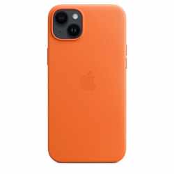 Apple iPhone 14 Plus Leder Case MPPF3ZM/A MagSafe Schutzh&uuml;lle Back Cover orange