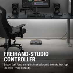 Elgato Stream Deck Pedal Makro-Fu&szlig;pedale Freihand-Studio-Controller schwarz