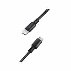 Networx Rugged Lightning-Kabel USB-C auf Lightning 1m schwarz/grau