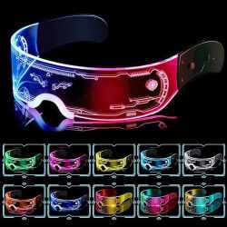 Kimimara Cyberpunk LED Brille - Party Leuchtbrille