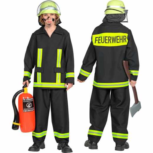 WIDMANN S.R.L. Kinderkostum Feuerwehr Berufskost&uuml;m f&uuml;r Kinder Gr. 104 cm
