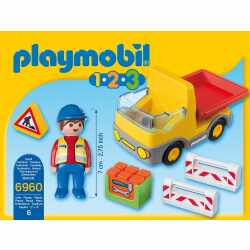 Playmobil Muldenkipper (6960) Serie 1.2.3 ab 2 Jahre Die Ladefl&auml;che ist klappbar