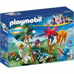 Playmobil Super 4 - Lost Island mit Alien und Raptor (6687)