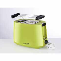 KORONA Toaster  2-Scheiben-Toaster 750 W Br&ouml;tchenaufsatz gr&uuml;n