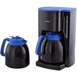 KORONA 10314 Kaffeemaschine mit 2 Thermokannen Filter-Kaffeeautomat 8 Tassen schwarz