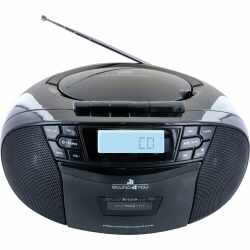 Schwaiger Tragbarer CD-Player Kassette Radio MP3 USB schwarz