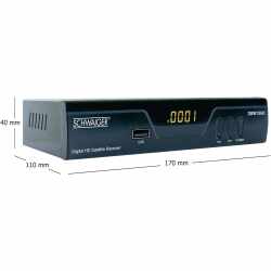 Schwaiger Full HD Satellitenreceiver mit USB-Anschluss Mediaplayer schwarz