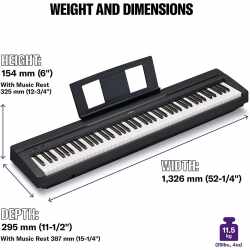 Yamaha Digital PianoP-45 Elektronisches Klavier Musikinstrument schwarz