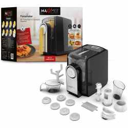MAXXMEE Pasta Maker Nudelmaschine 260W Pasta Spaghetti Linguine Lasagne schwarz