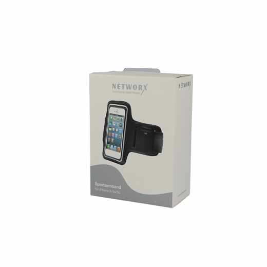 Networx Universal Sportarmband f&uuml;r Smartphones iPhone 5/5s/5c/SE 2020 Neopren schwarz